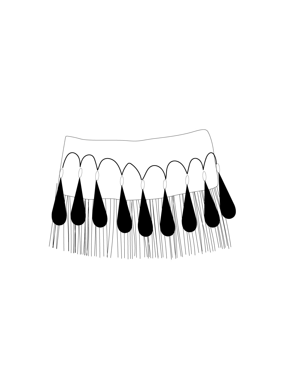 Custom Teardrop Fringe Choker